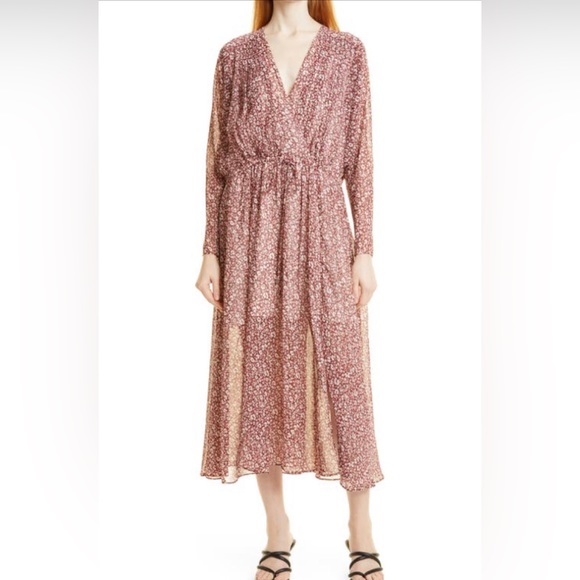 Ted Baker London Dresses & Skirts - TED BAKER London Vallyy Floral Long Sleeve Drape Dress Size 6/US 16-18 NWT $340